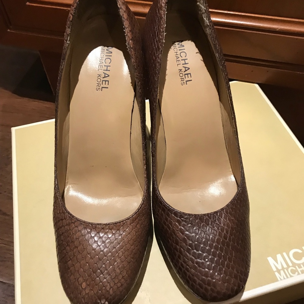 Michael Michael Kors Brown Python Pumps - image 2